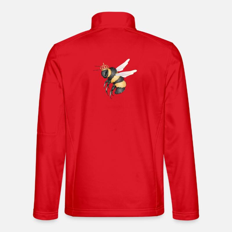 Dessin d’un bourdon volant avec couronne Veste en tissu softshell Unisexe