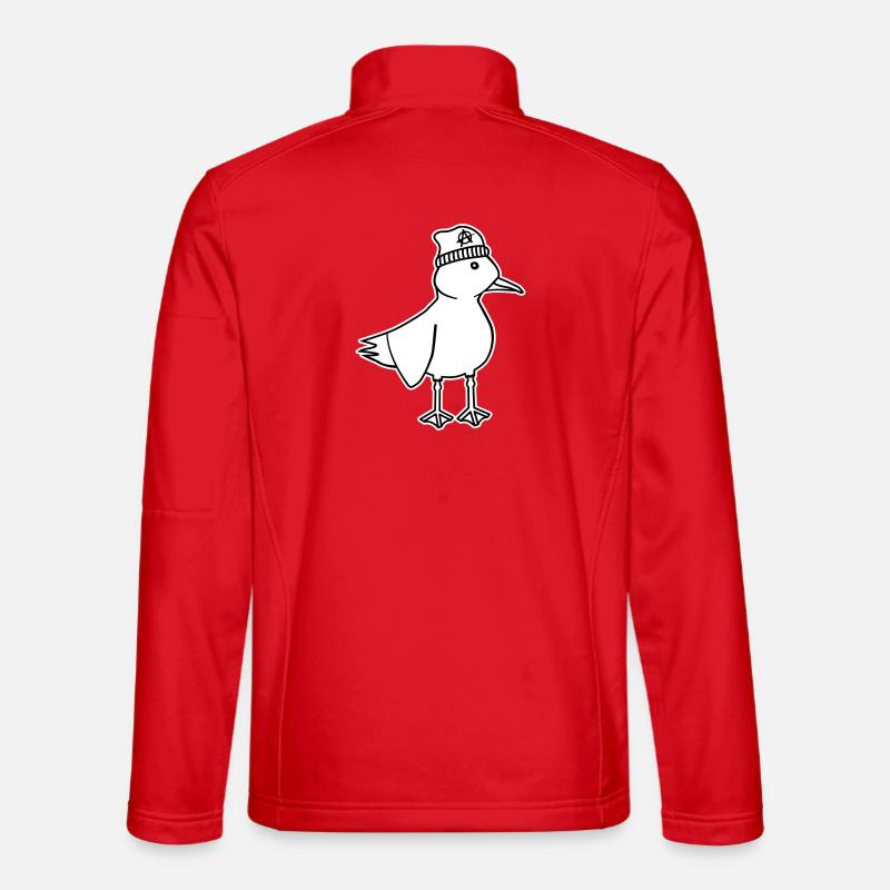 Möwe Anarchie – Freche maritim Hipster Küstenkunst - Unisex Softshelljacke - Rot