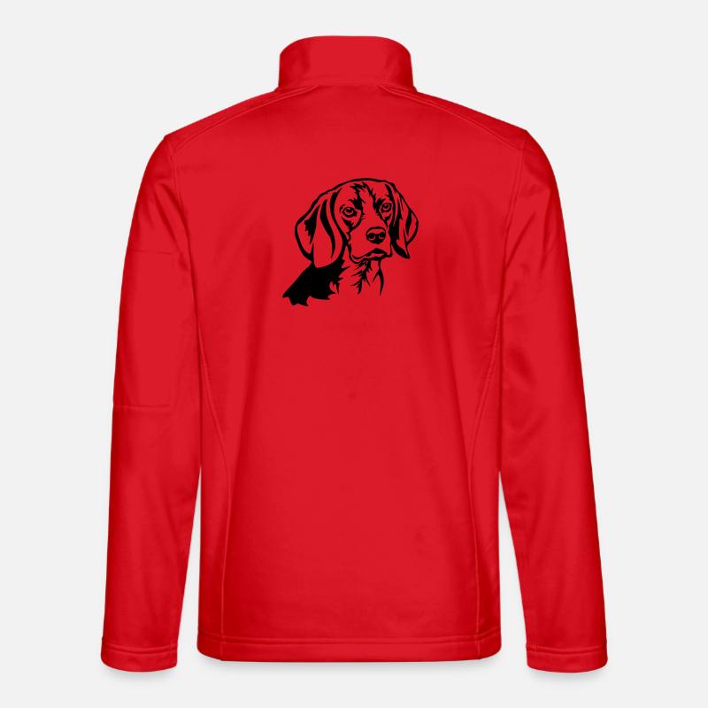 Beagle Head - Unisex Softshell Jacket - red