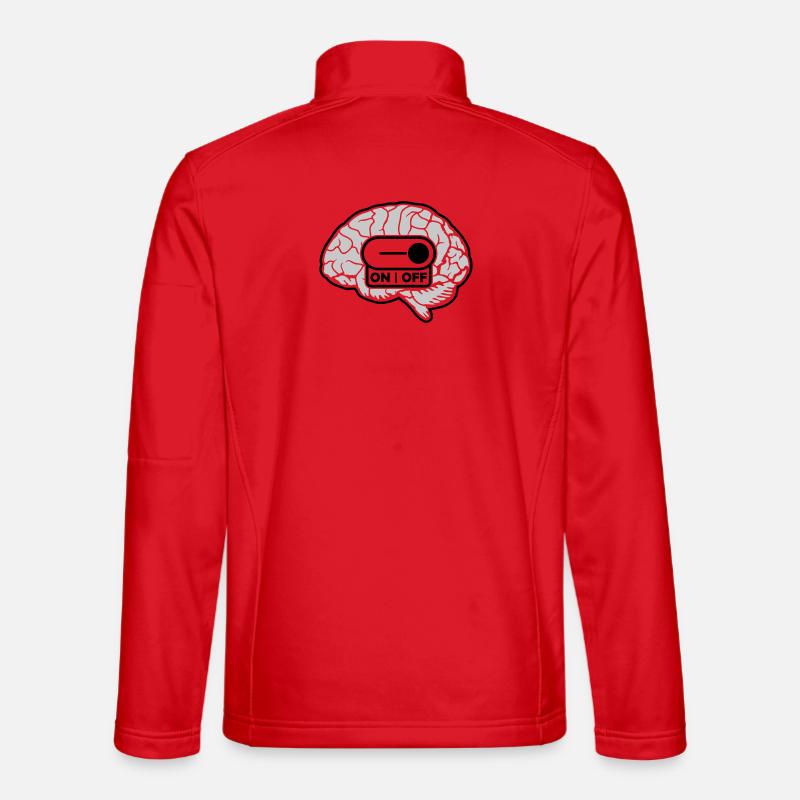 Turn off the brain switch - Unisex Softshell Jacket - red