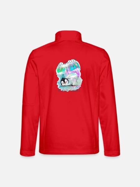 Offizielles Schlafshirt Schlafanzug Pyjama Pinguin - Unisex Softshelljacke - Rot - Hinten