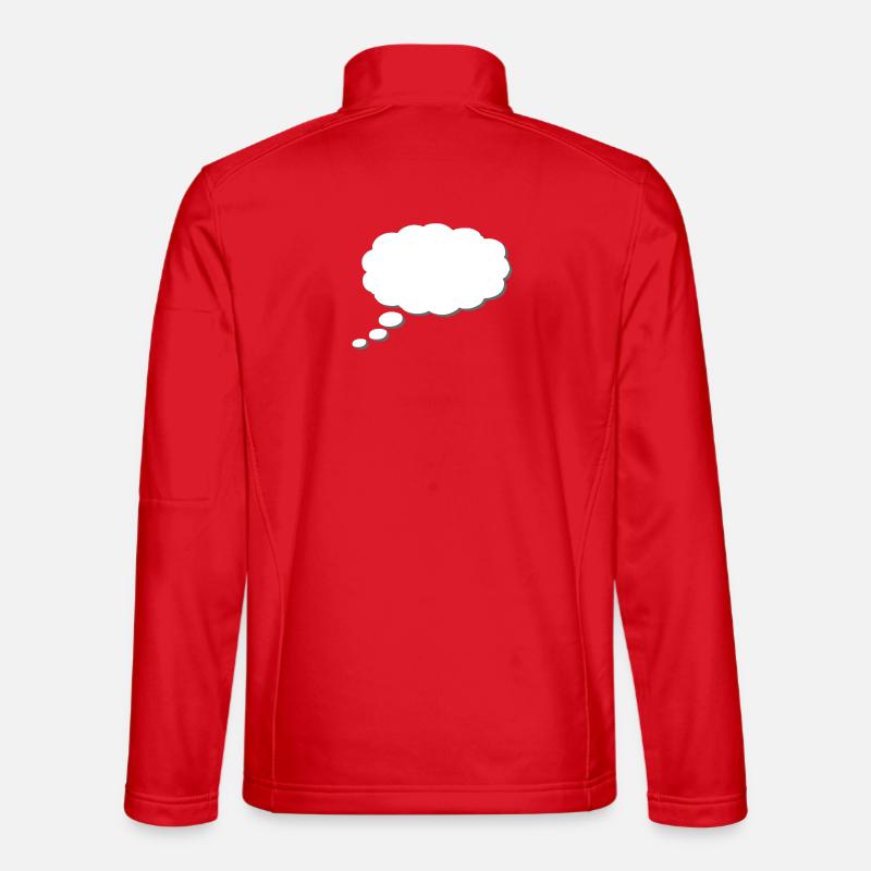 Thought Cloud, Thinkbubble. To personalize - Unisex Softshell Jacket - red