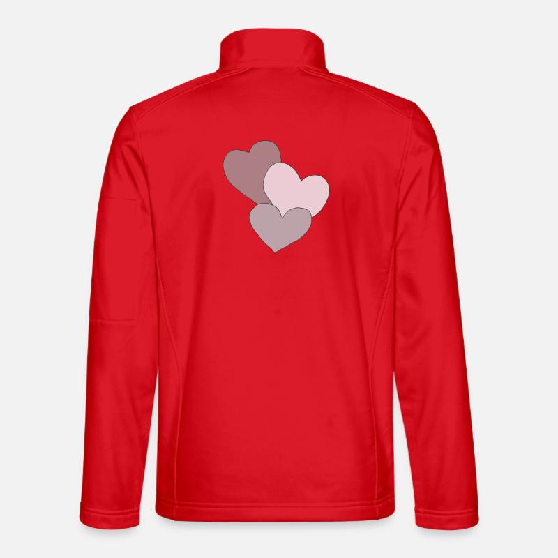 hearts three - Unisex Softshell Jacket - red