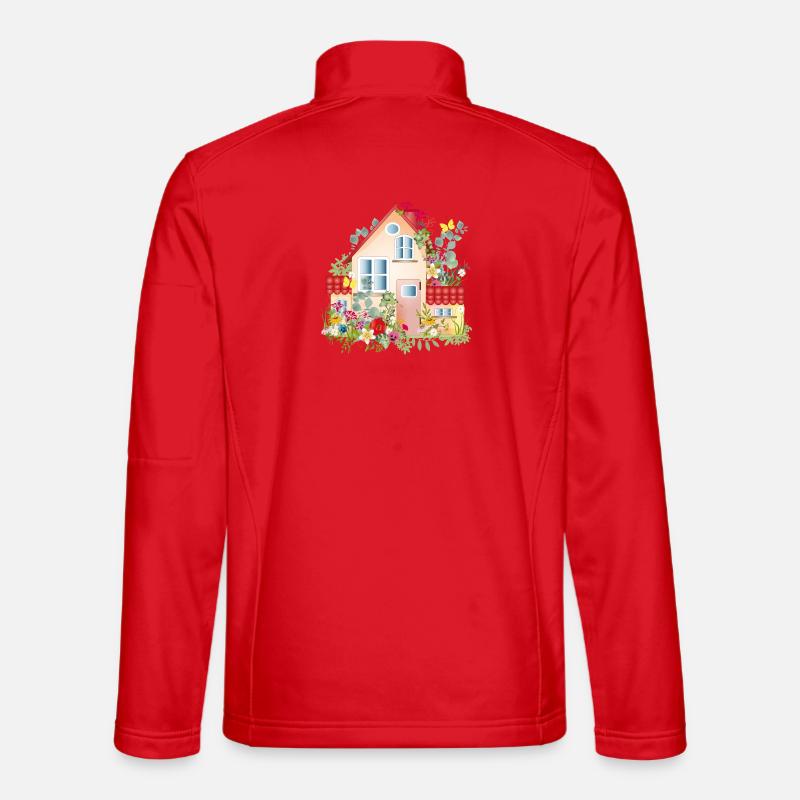 villa colorée avec jardin luxuriant - Une maison de rêve Veste en tissu softshell Unisexe