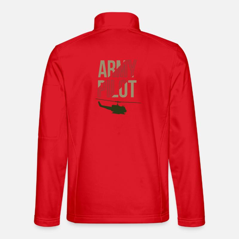 Army Pilot - Unisex Softshell Jacket - red