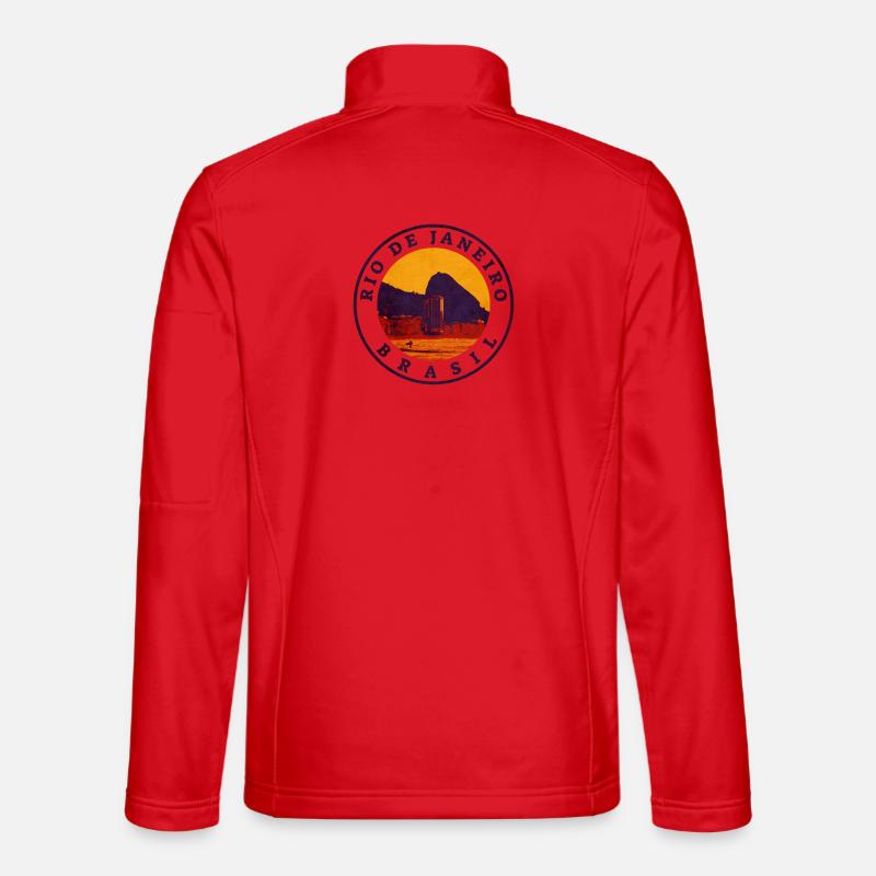 Rio de Janeiro Retro Stempel - Unisex Softshelljacke - Rot