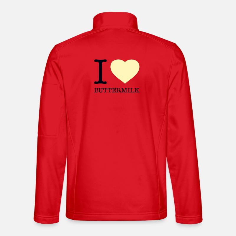 I LOVE BUTTERMILK - Unisex Softshell Jacket - red