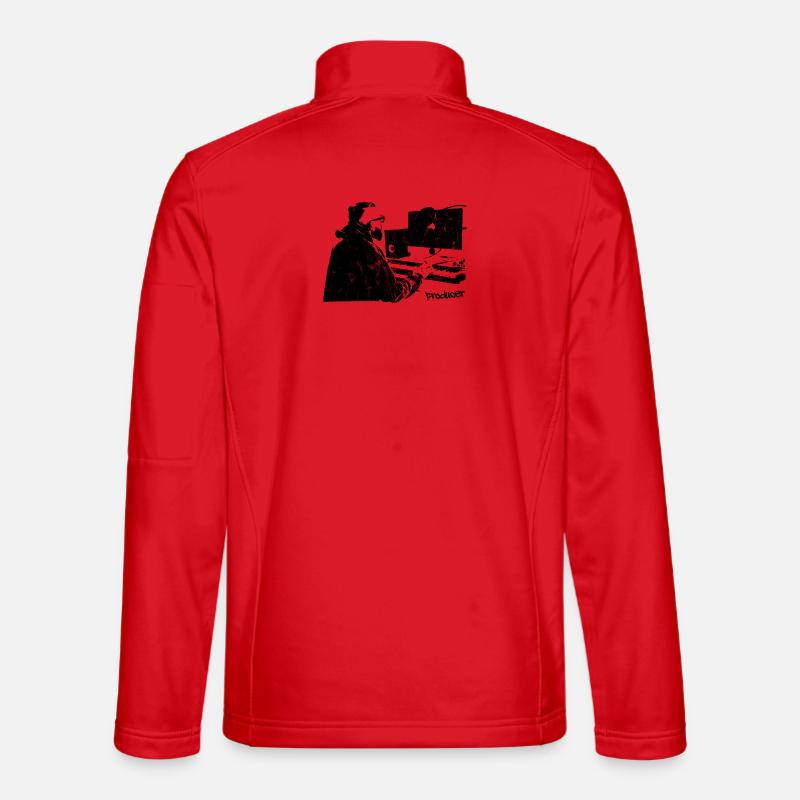 Producer Musik Studio Illustration - Unisex Softshelljacke - Rot