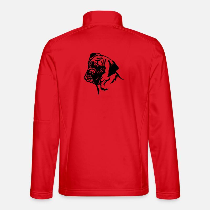 Boxer Head - Unisex Softshell Jacket - red