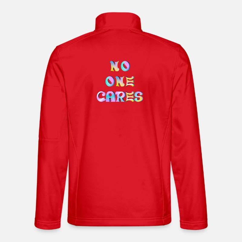 No one cares - Unisex Softshell Jacket - red