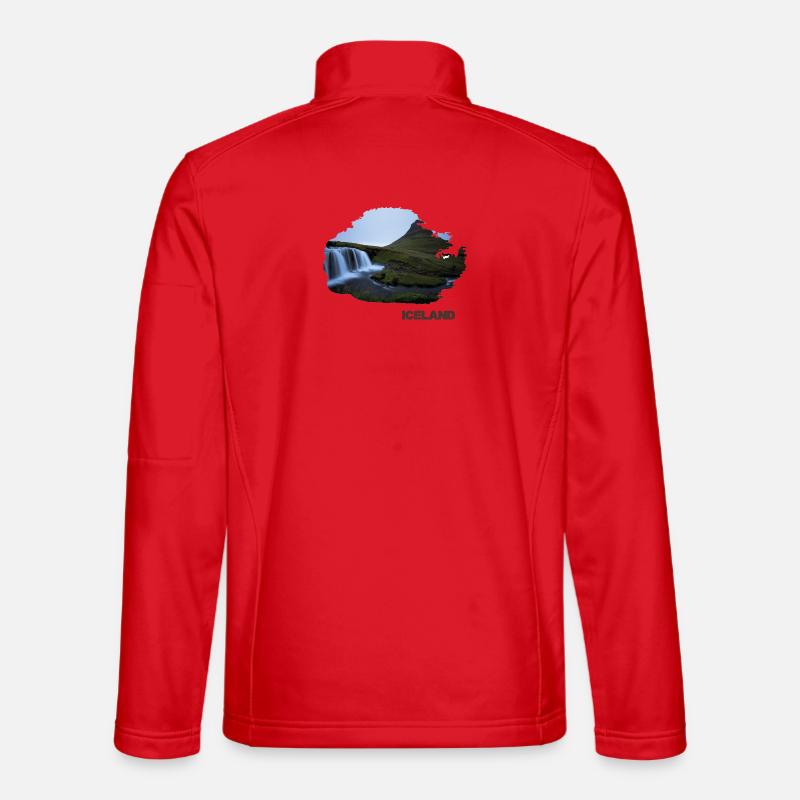 Kirkjufell Island - Unisex Softshelljacke - Rot