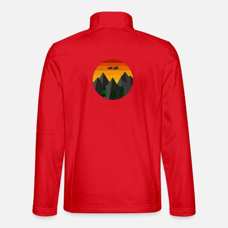 Hiking geometrisch - Unisex Softshelljacke - Rot