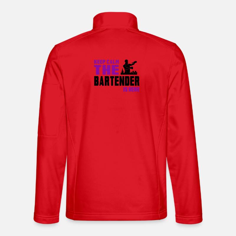 Keep calm bartender design - Unisex Softshell Jacket - red