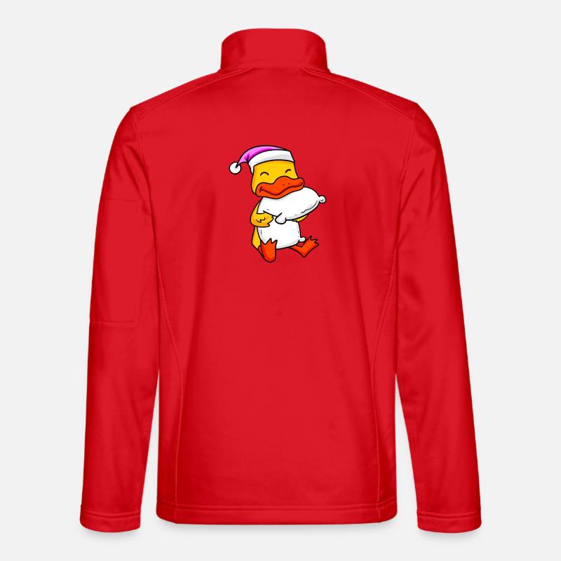 Duck with pillow and sleeping cap Unisex Softshell Jacket