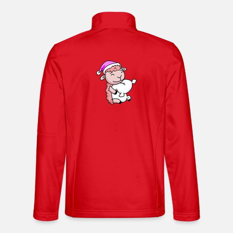 Sheep with pillow and sleeping cap Unisex Softshell Jacket