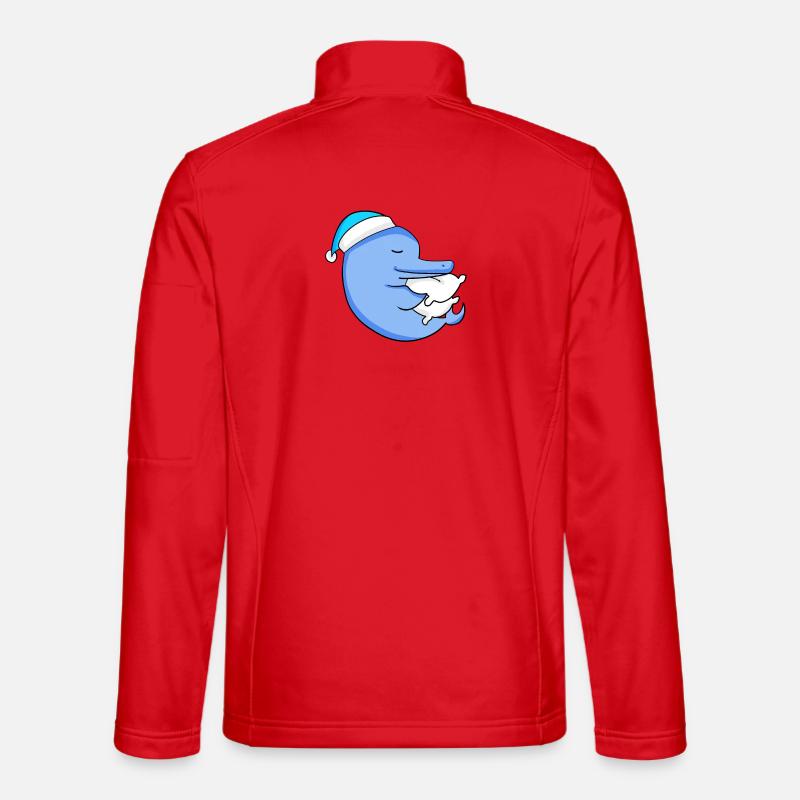 Dolphin with pillow and sleeping cap Unisex Softshell Jacket