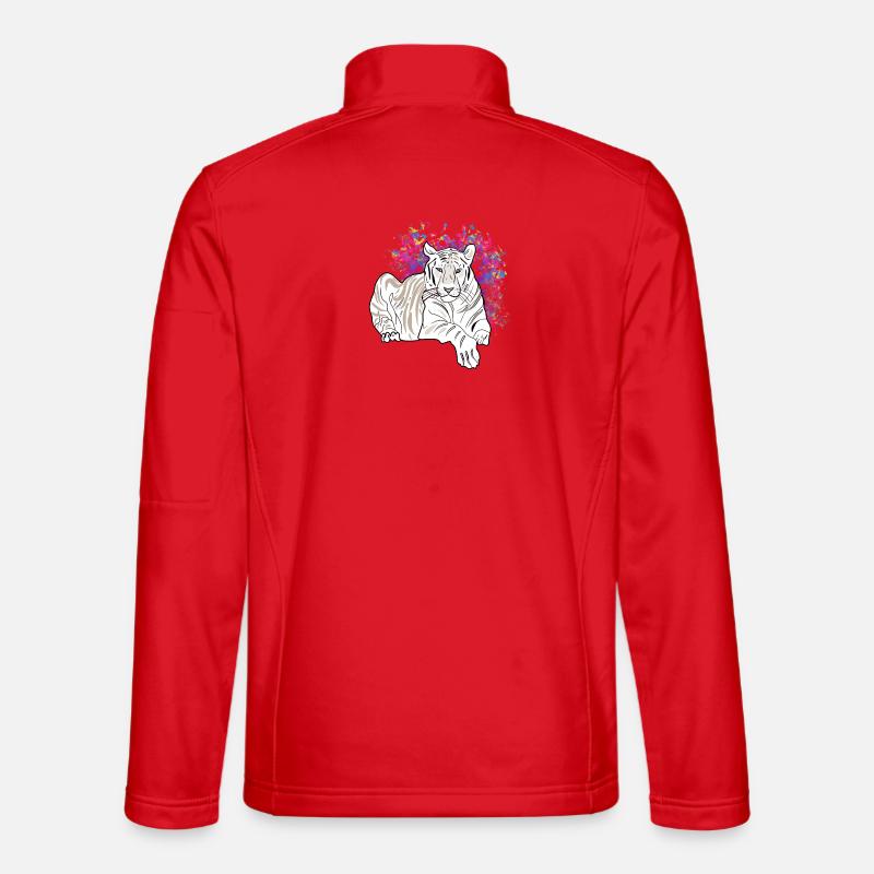 LIEGENDER TIGER - Unisex Softshelljacke - Rot