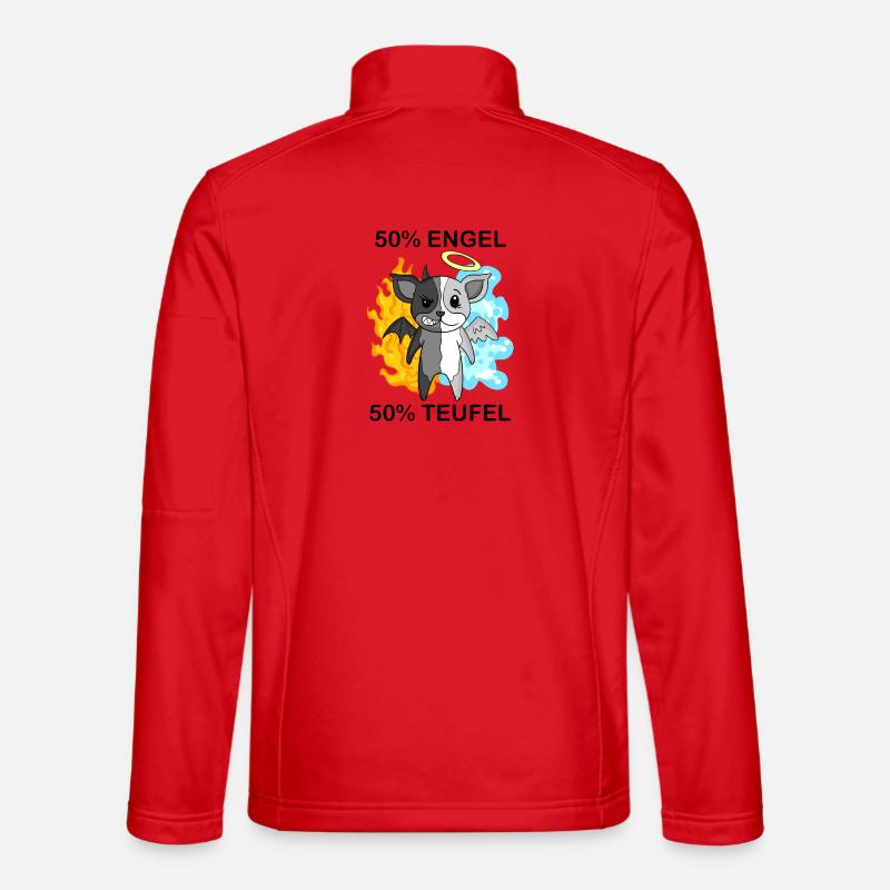 Hund Terrier - Engel und Teufel - Unisex Softshelljacke - Rot