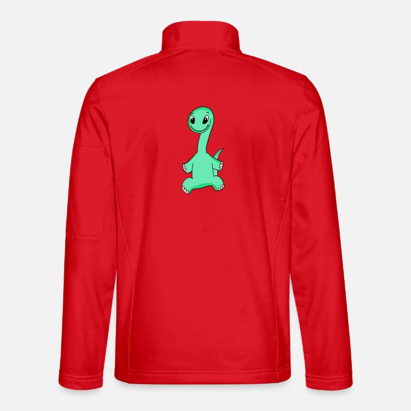 Dino Motif - Unisex Softshell Jacket - red