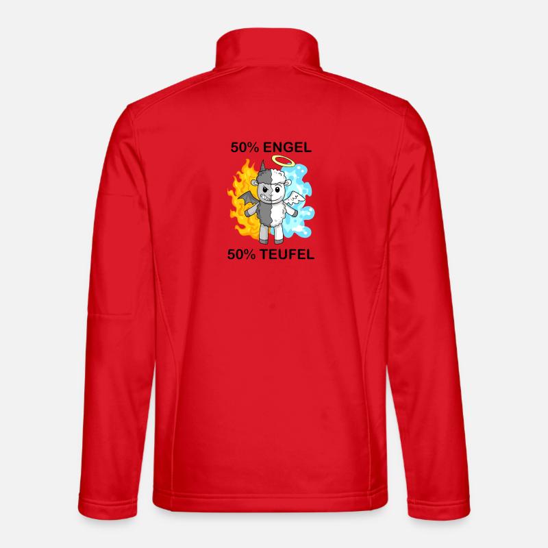 Schaf - Engel und Teufel - Unisex Softshelljacke - Rot