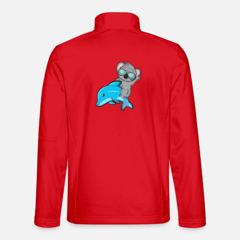 Koala and Delfin - Unisex Softshell Jacket - red