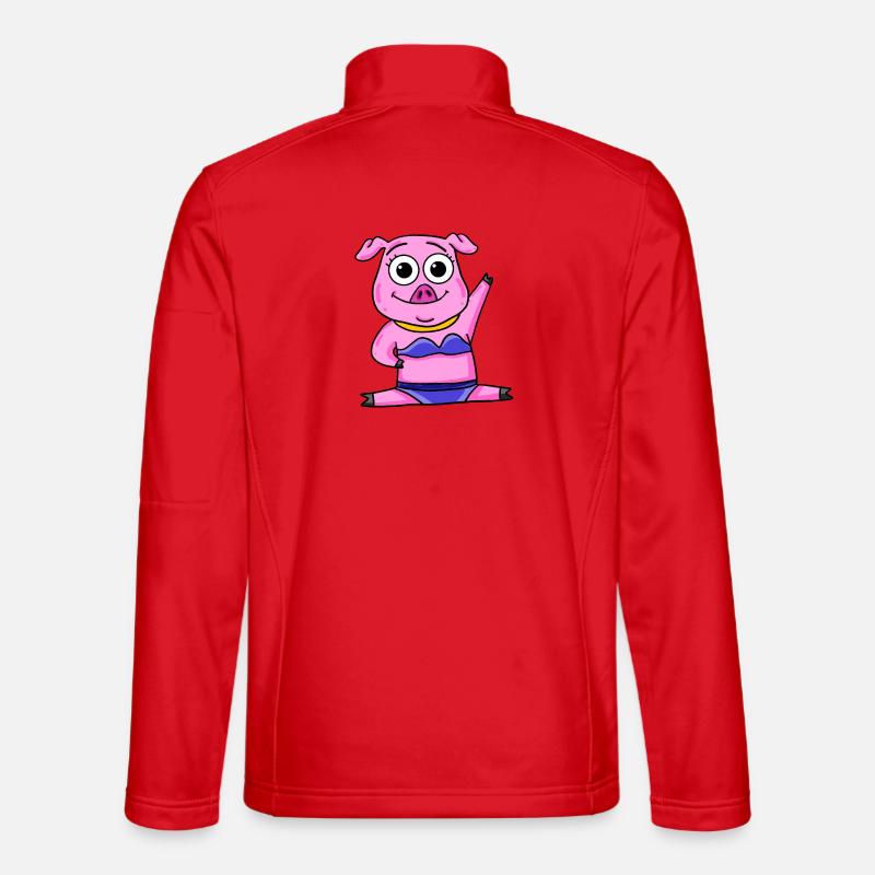 Schwein - Unisex Softshelljacke - Rot