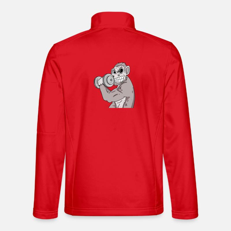 Monkey Fitness Motivation Gift - Unisex Softshell Jacket - red