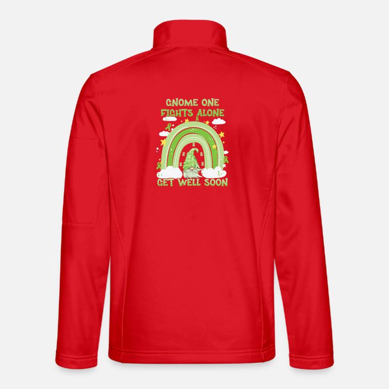 Gnome One Fights Alone Non Hodgkin - Unisex Softshelljacke - Rot