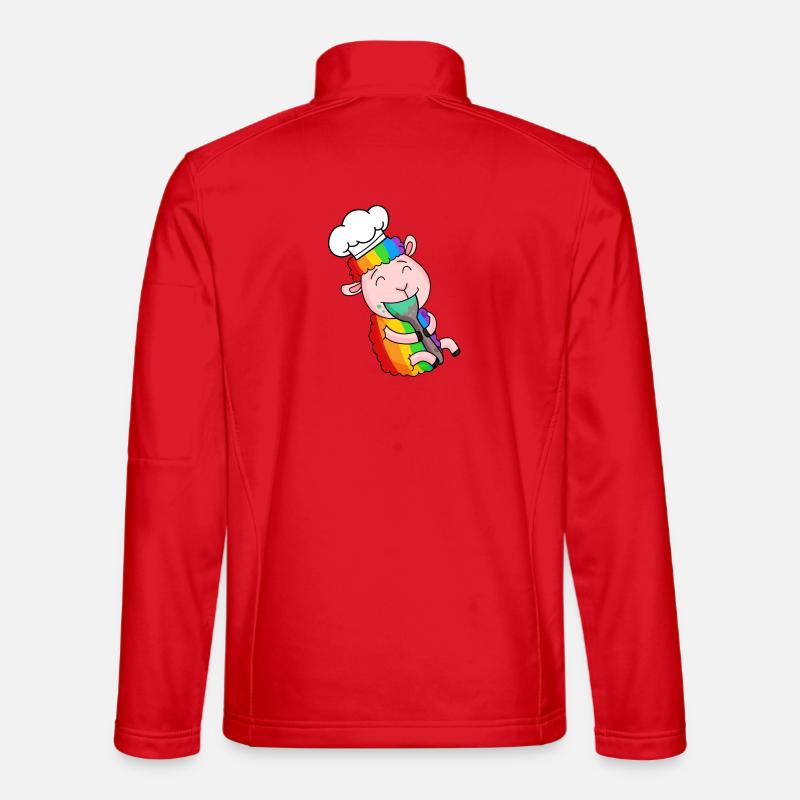 Cuisinier de mouton mignon - Veste en tissu softshell Unisexe - rouge