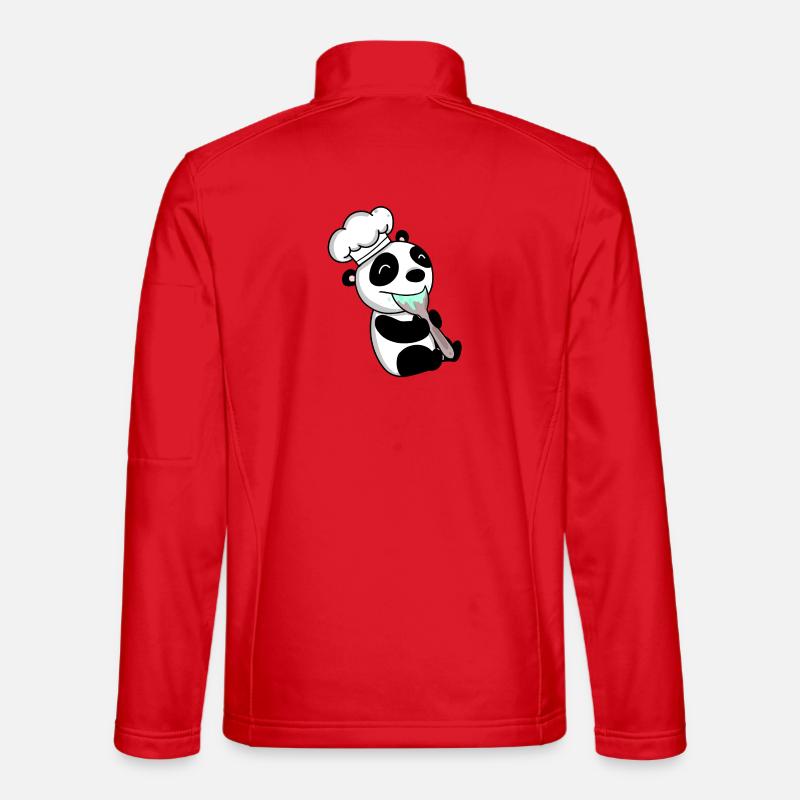 Panda Chef Mignon - Veste en tissu softshell Unisexe - rouge