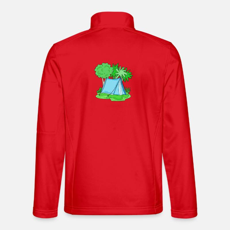 Zelt hellblau - Unisex Softshelljacke - Rot