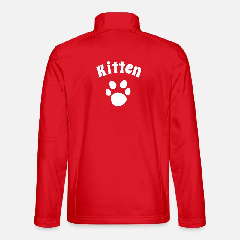 Kitten, Tier tatzen, Stubentiger - Unisex Softshelljacke - Rot