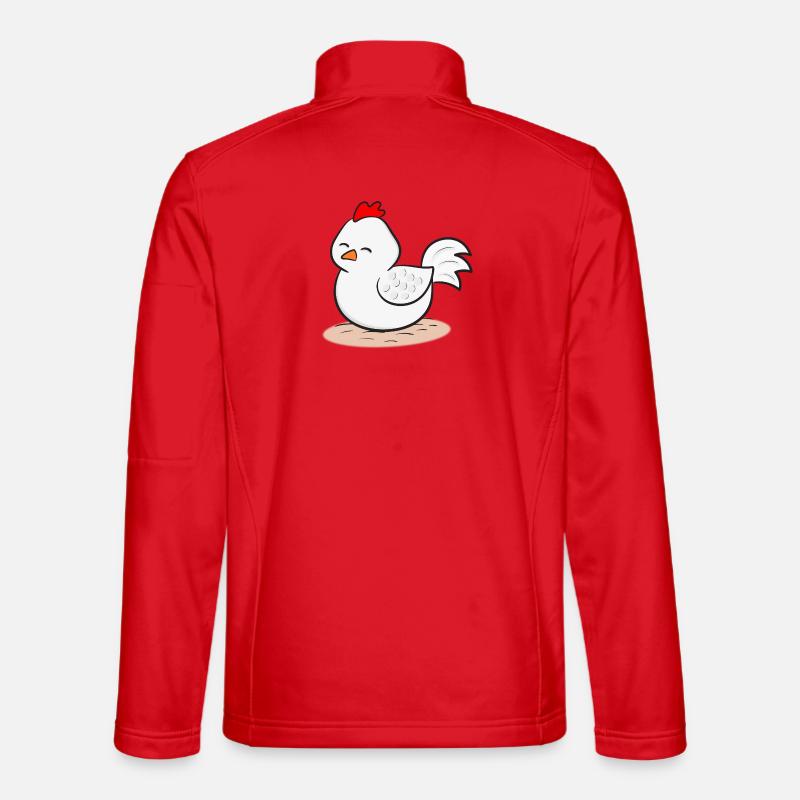 Huhn Hühner - Unisex Softshelljacke - Rot