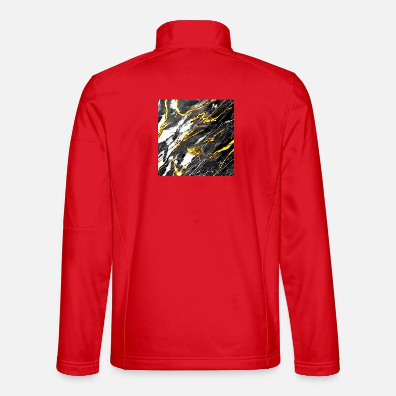 Optique de marbre Or Noir Veste en tissu softshell Unisexe