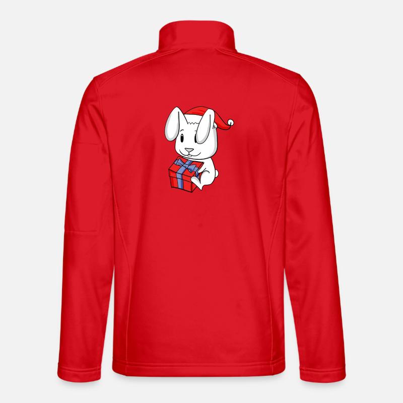 Lapin de Noël Bébé avec cadeau - Lapin Veste en tissu softshell Unisexe
