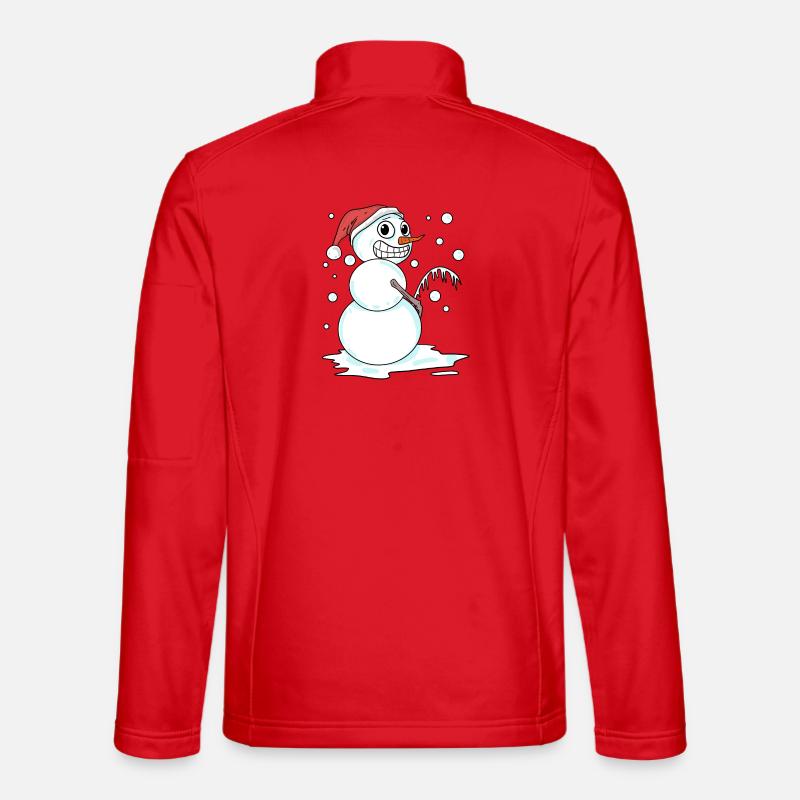 Snowman funny - Unisex Softshell Jacket - red