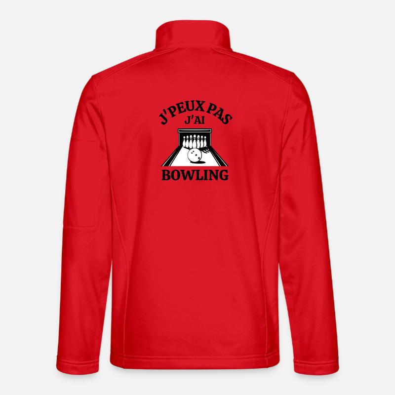 bowling, strike, fan de bowling Veste en tissu softshell Unisexe