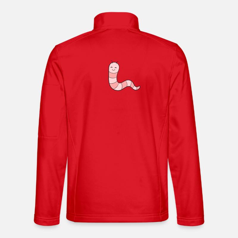 Worm Earthworm - Unisex Softshell Jacket - red