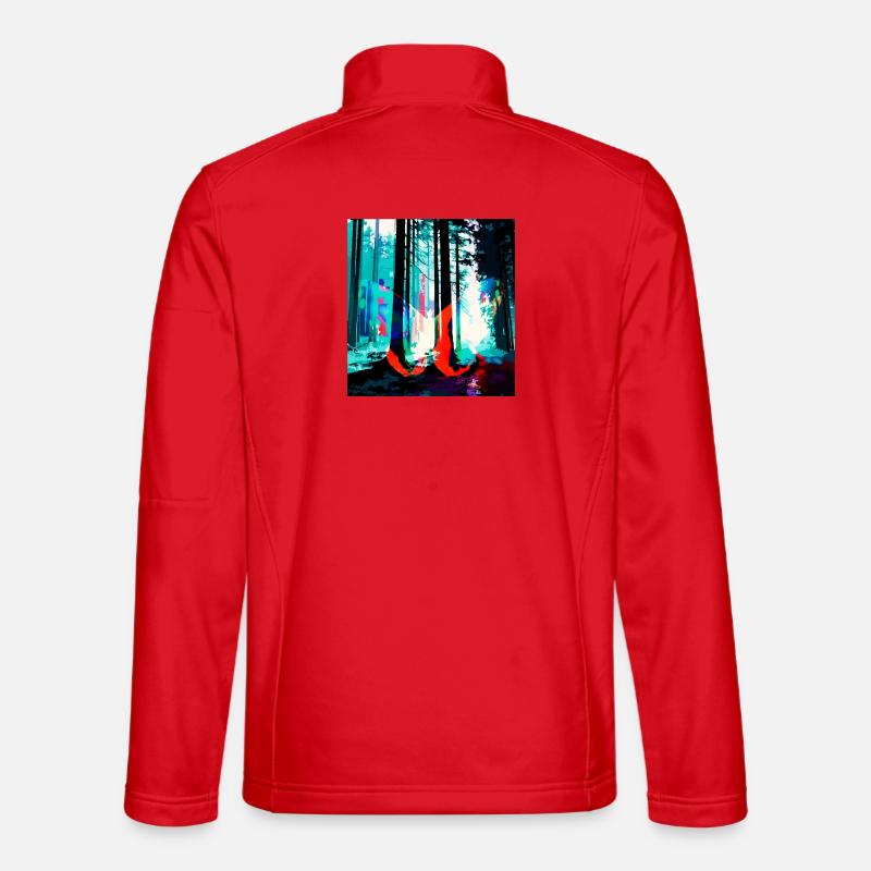 Neonwald Traumprint - Unisex Softshelljacke - Rot