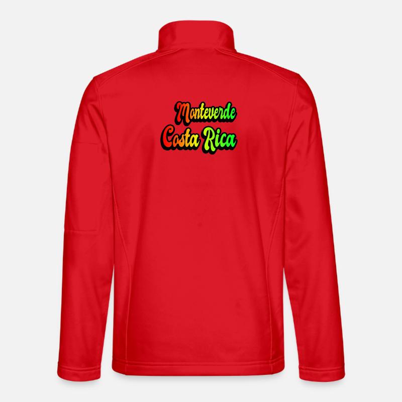 Monteverde Costa Rica rainbow design - Unisex Softshell Jacket - red