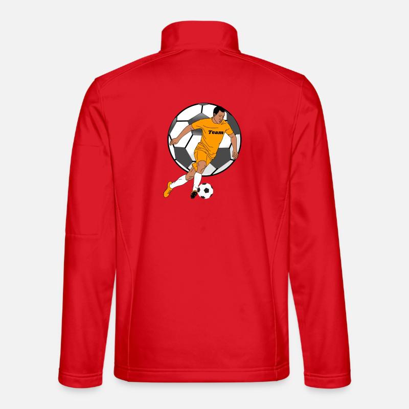 Teamgeist im Orangentrikot - Unisex Softshelljacke - Rot