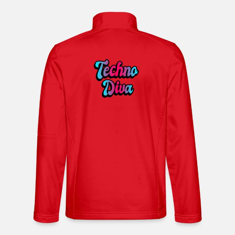 Techno Diva - Unisex softshelljakke - rød