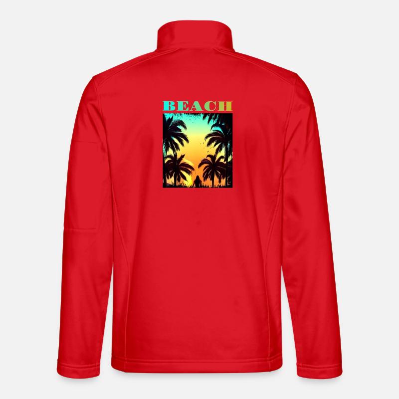 Plage de Palm Sunset - Veste en tissu softshell Unisexe - rouge