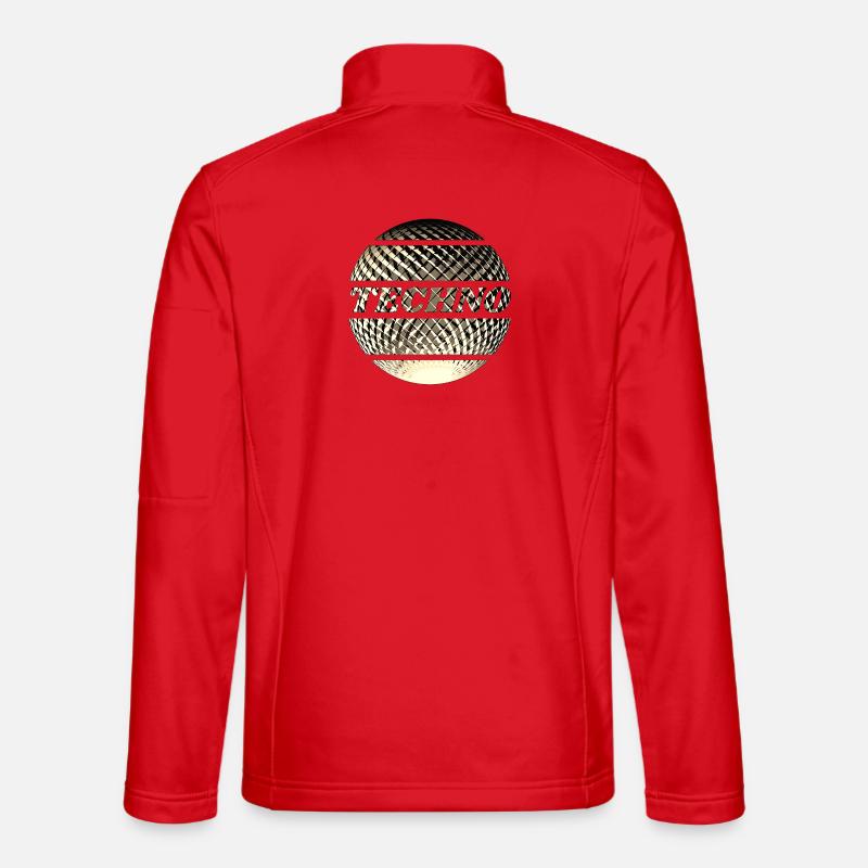 Techno Diskokugel gold - Unisex Softshelljacke - Rot