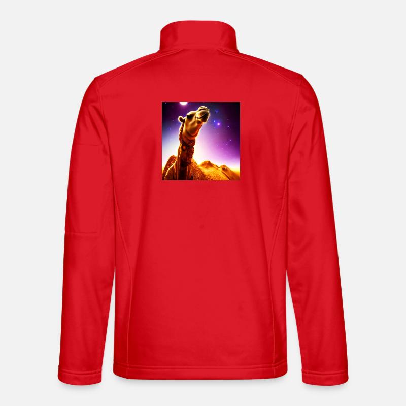 Dromedar Kamel - Wüstenschiff - Unisex Softshelljacke - Rot