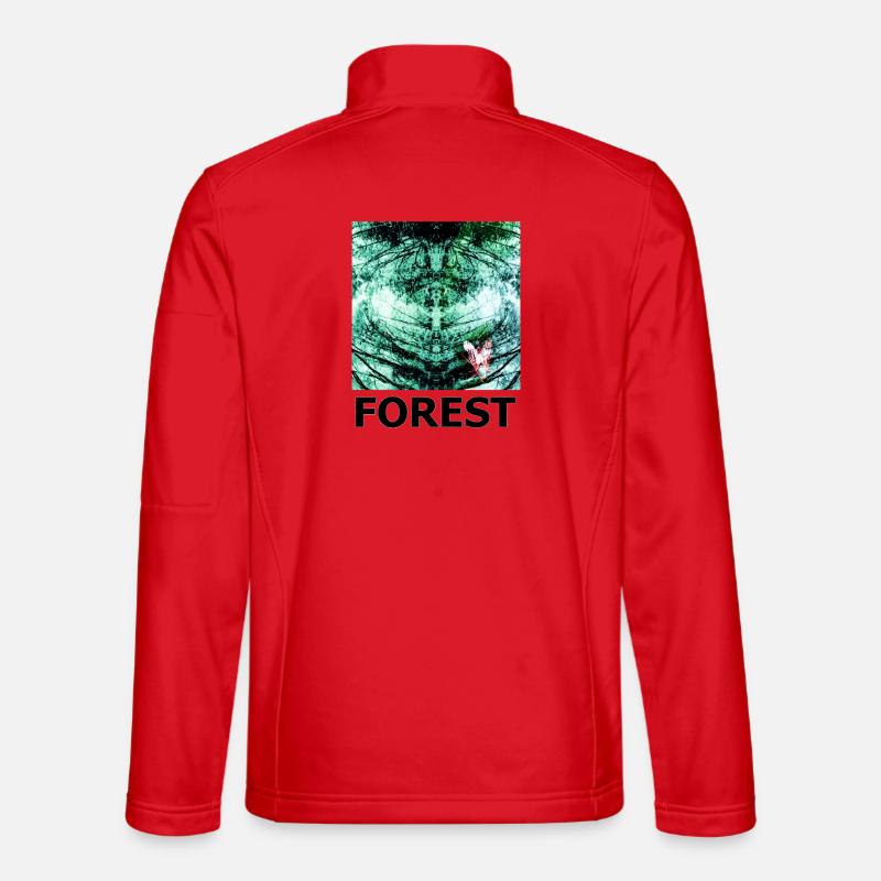 Wald Kaleidoskop FOREST - Unisex Softshelljacke - Rot
