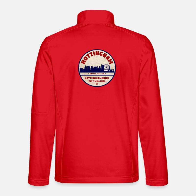Nottingham Skyline Roundel - Unisex Softshelljacke - Rot