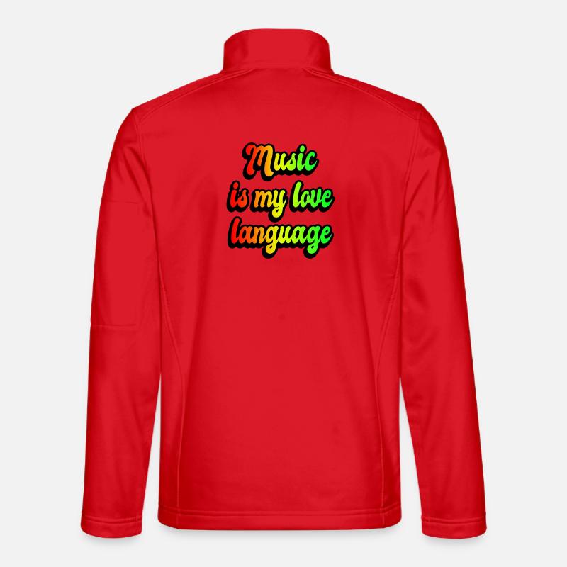 Music is my love language - Unisex Softshell Jacket - red