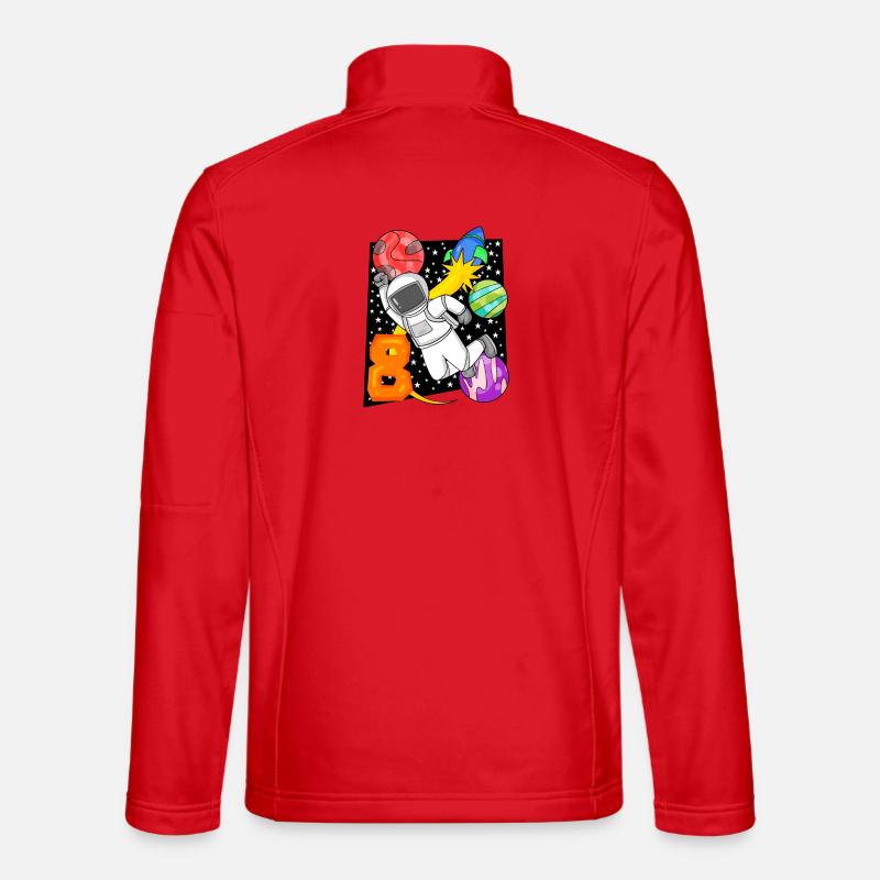 8 Years Birthday Boy Gift - Unisex Softshell Jacket - red