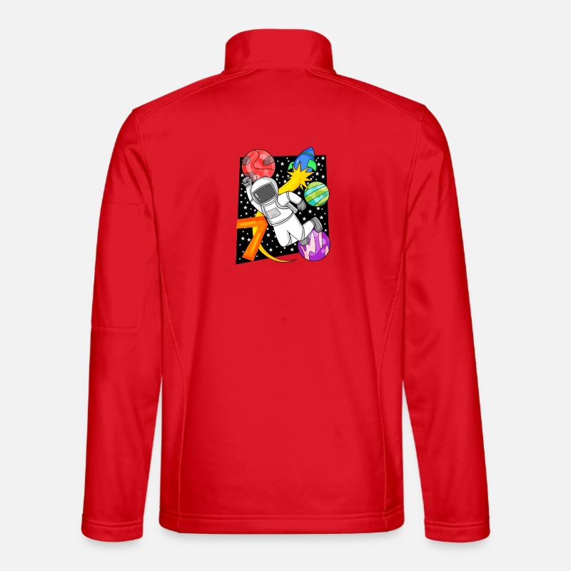 7 Years Birthday Boy Gift - Unisex Softshell Jacket - red